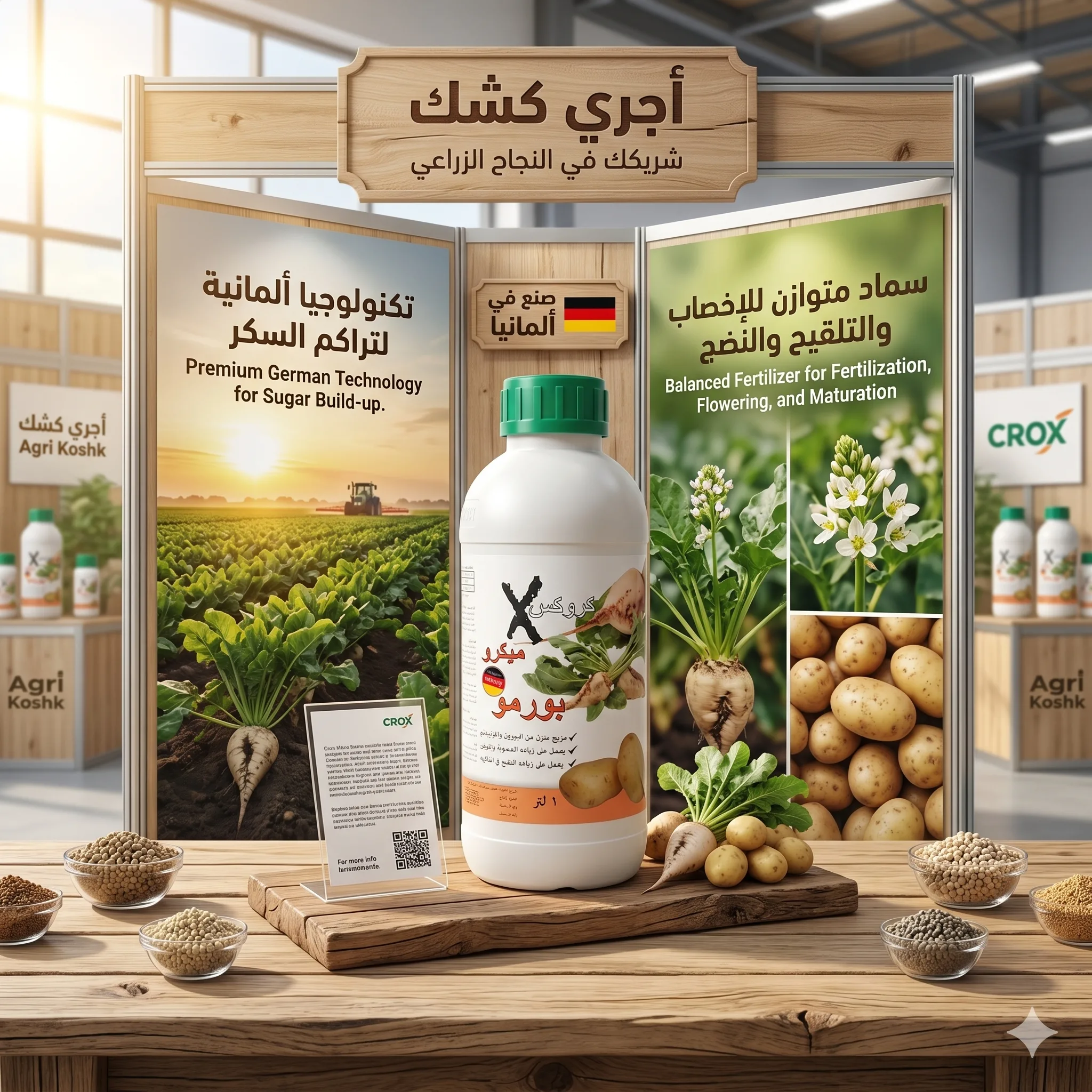سماد كروكس ميكرو بورمو 1 لتر (Crox Micro BorMo) - التكنولوجيا الألمانية لدفع الخصوبة والتزهير وصب السكريات