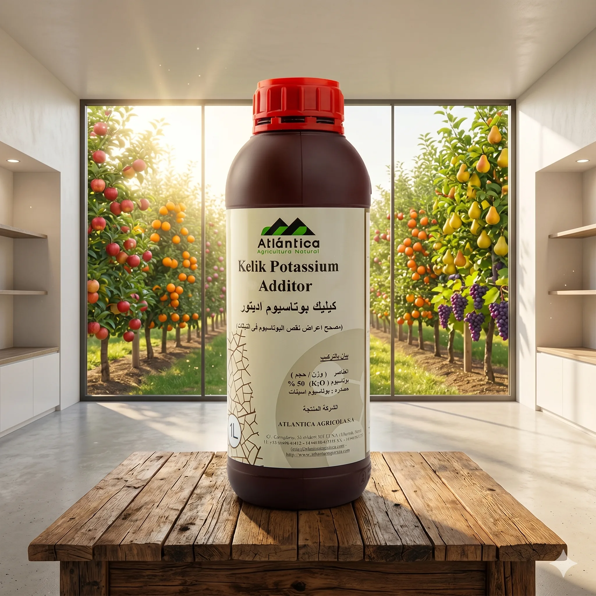سماد كيليك بوتاسيوم 50% سائل 1 لتر (Kelik Potassium) - القوة الإسبانية الكاسحة للتحجيم وتلوين الثمار