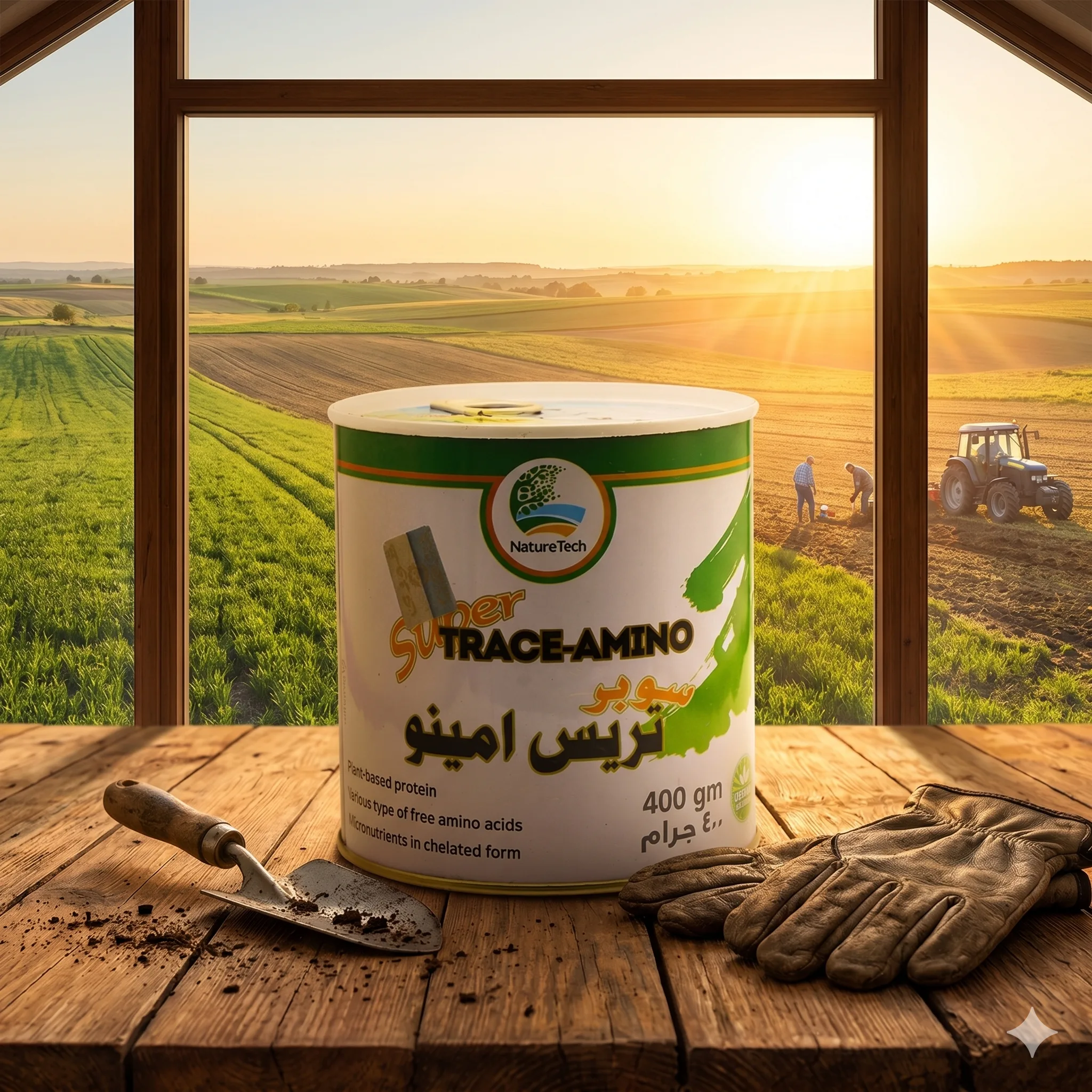 منشط حيوي سوبر تريس أمينو 400 جم (Super Trace Amino) - التوليفة الحيوية من الأحماض النباتية والطحالب لكسر الإجهاد وتثوير الإنتاج