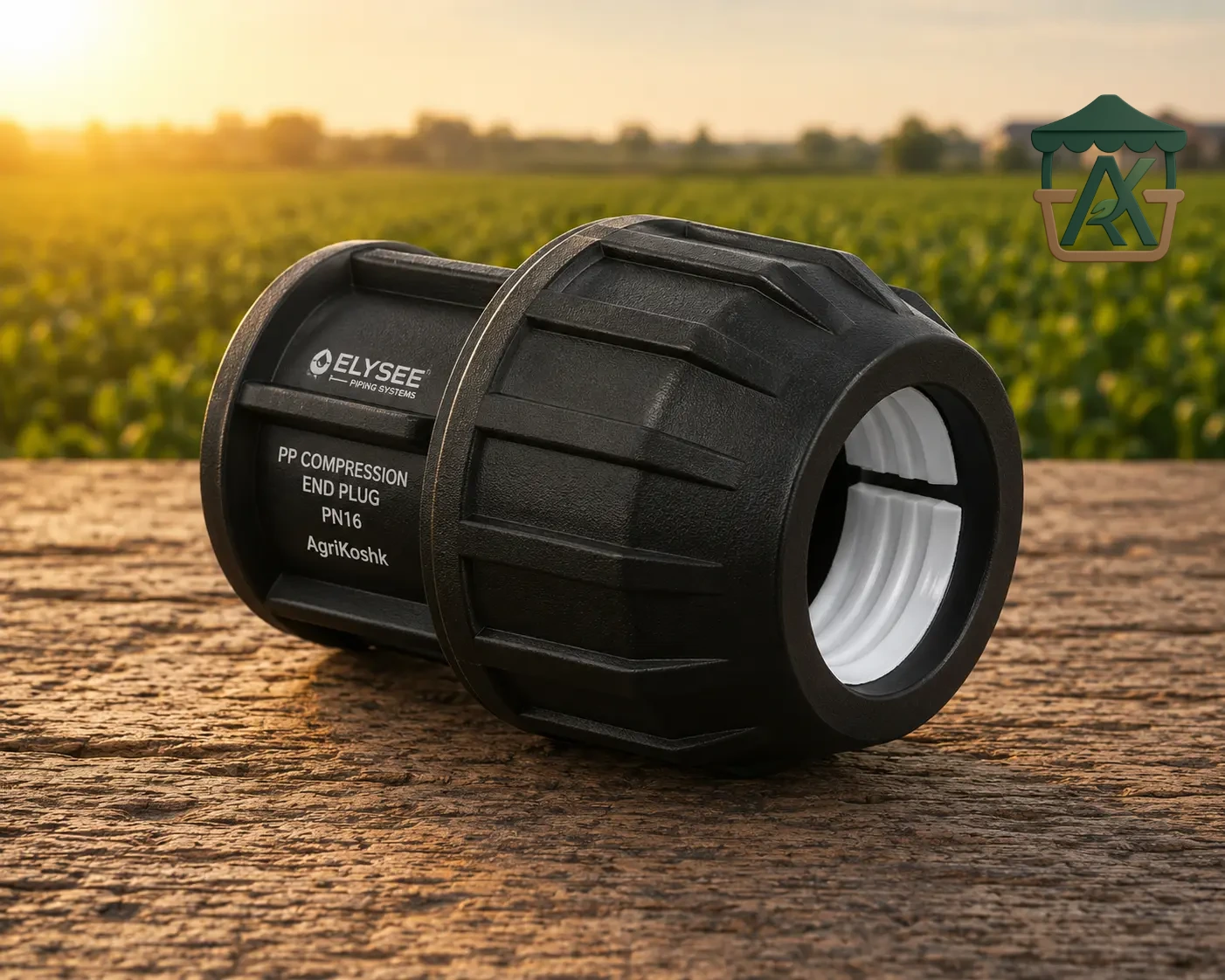نهاية خط بولي إيثيلين ربط ميكانيكي كبس إليزيه قبرصي PN16 (Elysee PP-B Compression End Plug / End Cap) - نظم قطع الغلق النهائي وسد الخراطيم من "أجري كشك"