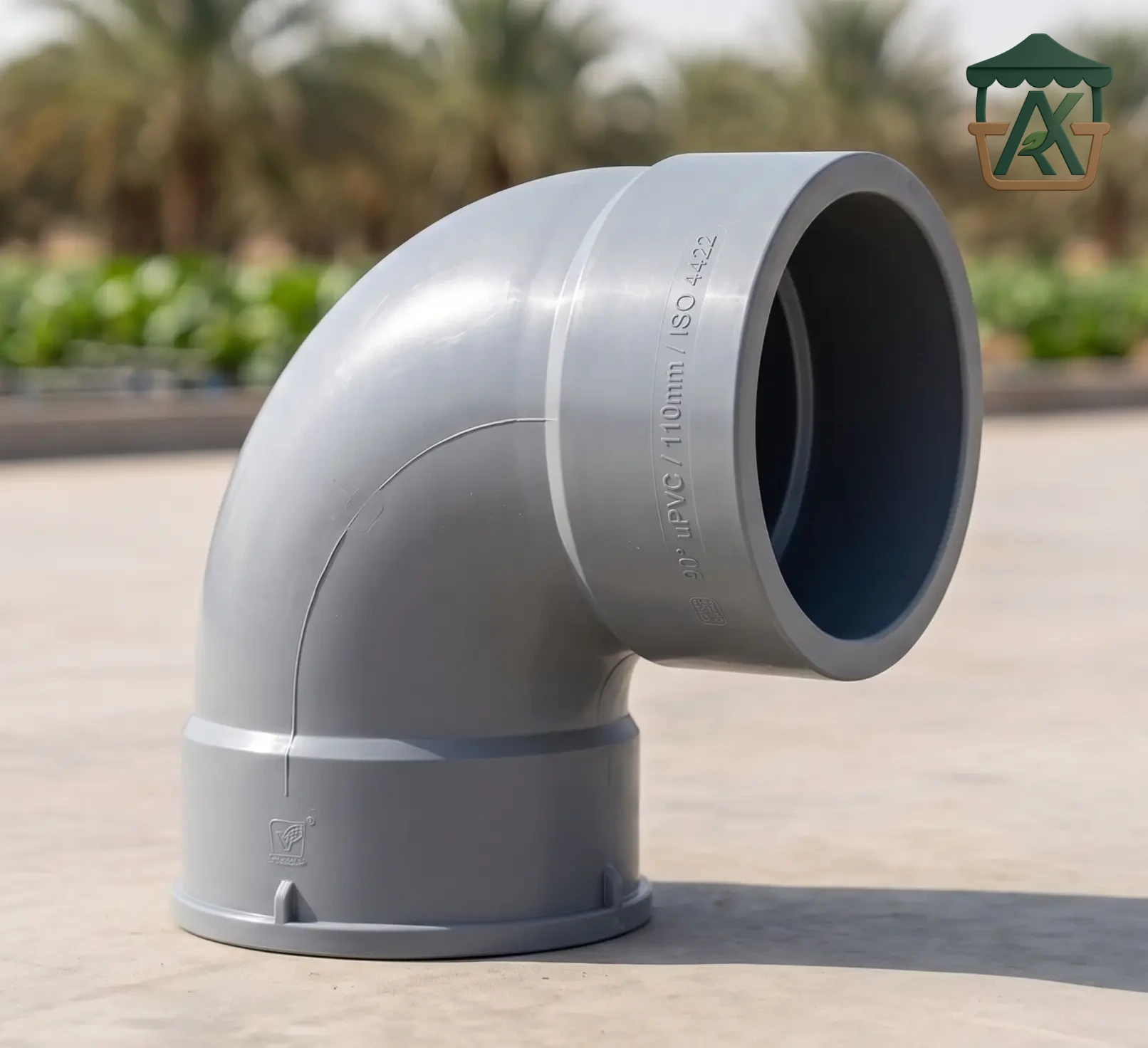 كوع يو بي في سي حقن (uPVC Injection-Molded Elbow) - نظم التحويل الهيدروليكي السيادية لشبكات الري المطور والإنتاج الزراعي المستدام من "أجري كشك"