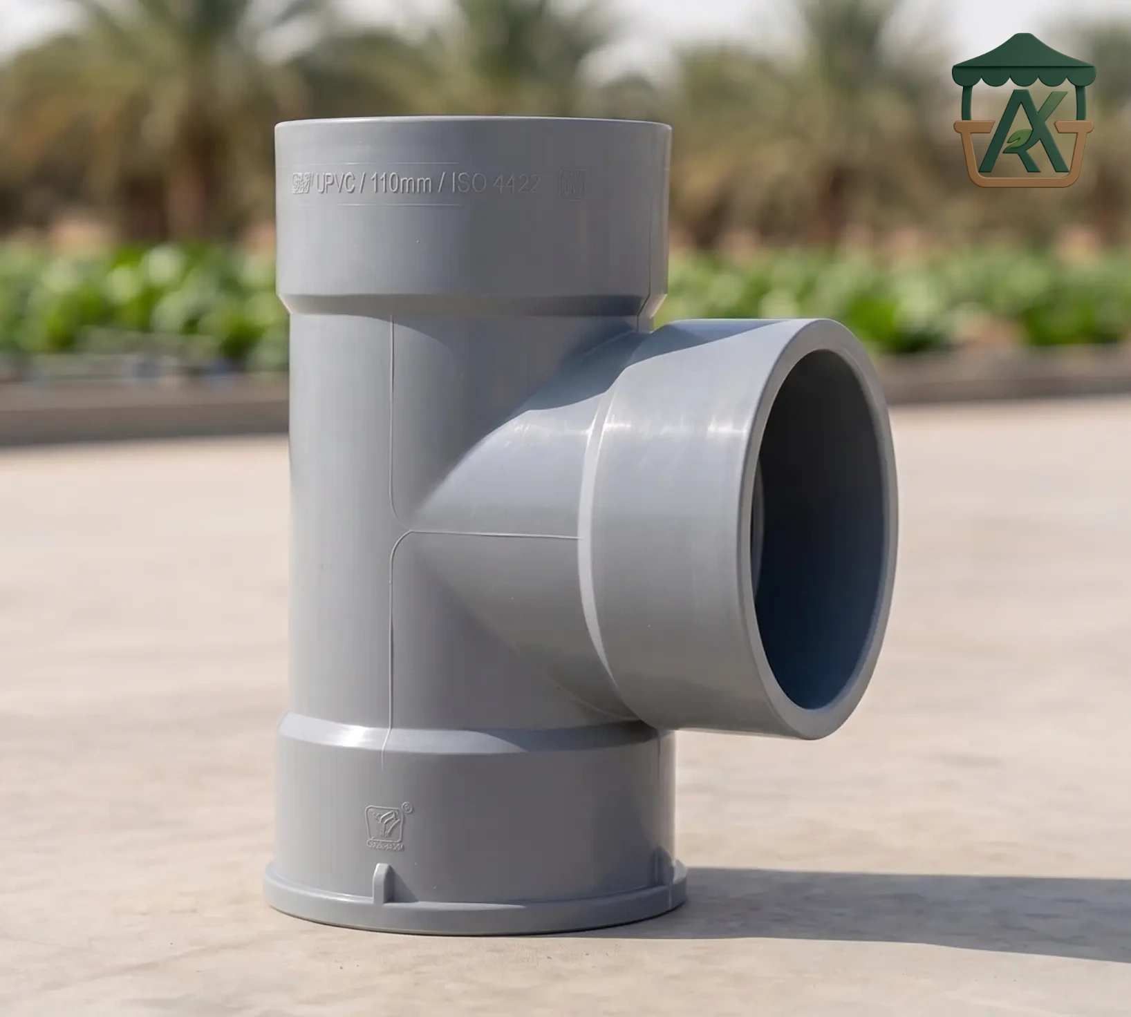 مشترك تي حقن يو بي في سي (uPVC Injection-Molded Tee) - نظم التفرع الهيدروليكي السيادية لشبكات الري المطور والإنتاج الزراعي المستدام من "أجري كشك"