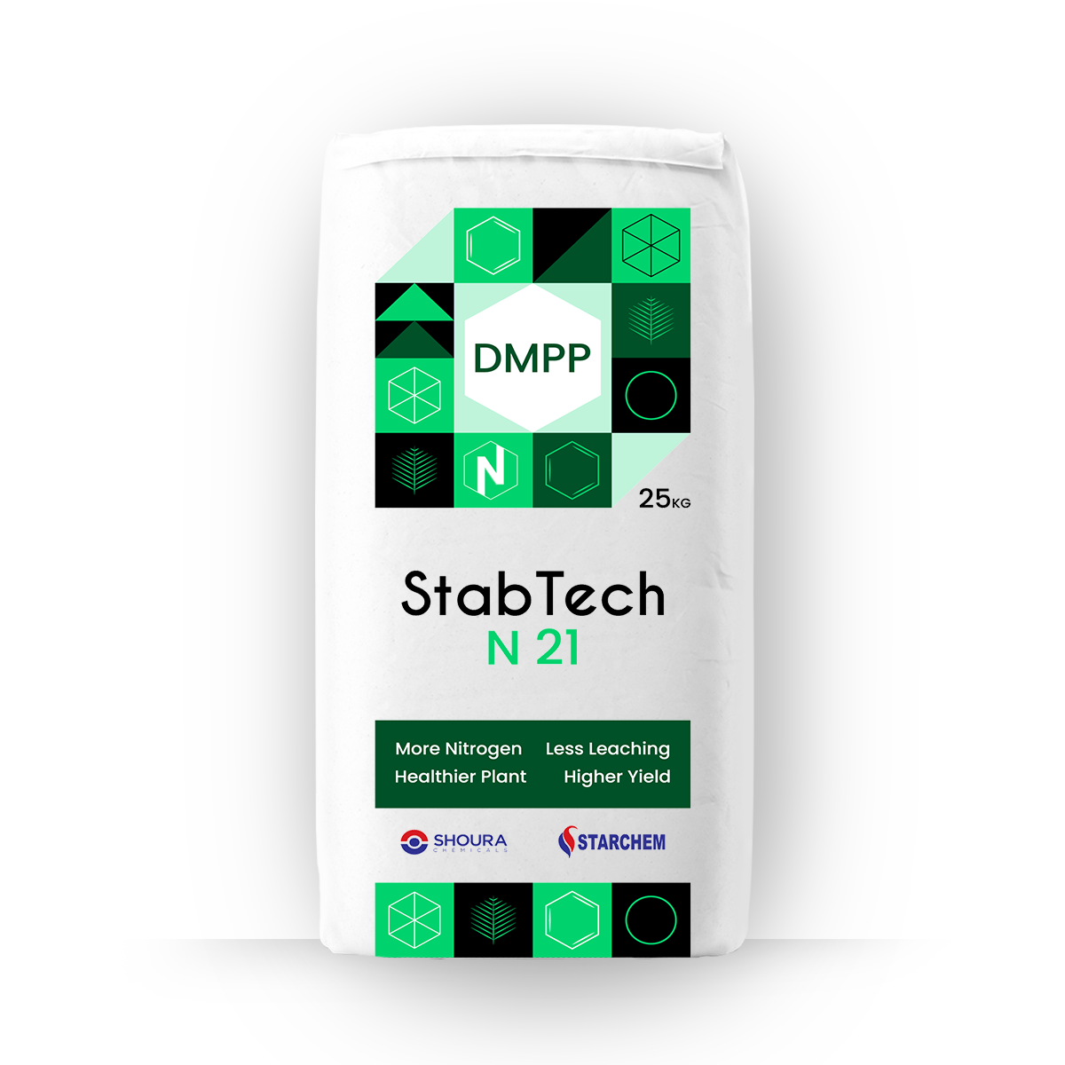 سماد ستابتيك إن21 أزوت مستقر 25 كجم (STAB-TECH N21) - تكنولوجيا مثبط DMPP لبناء العرش الخضري وقهر فقد التسميد